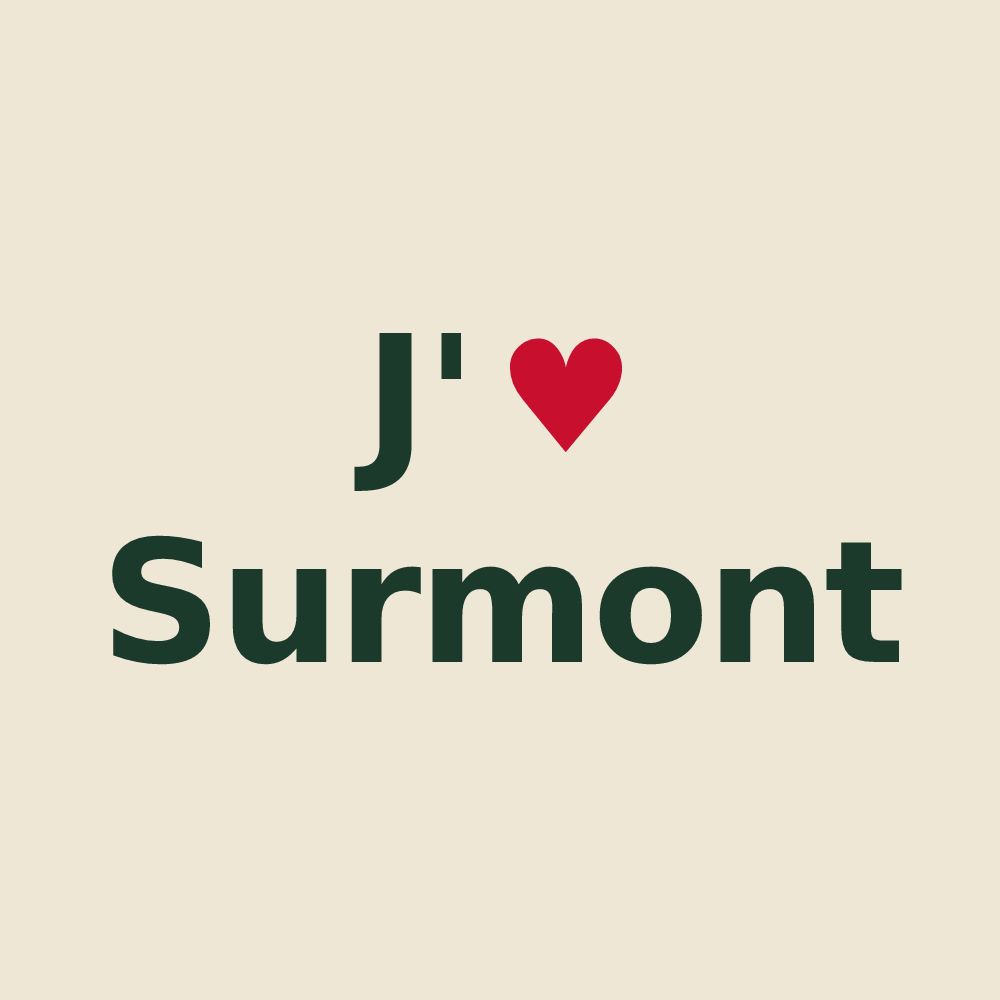 Tote bag personnalisé Surmont — design J'aime Surmont