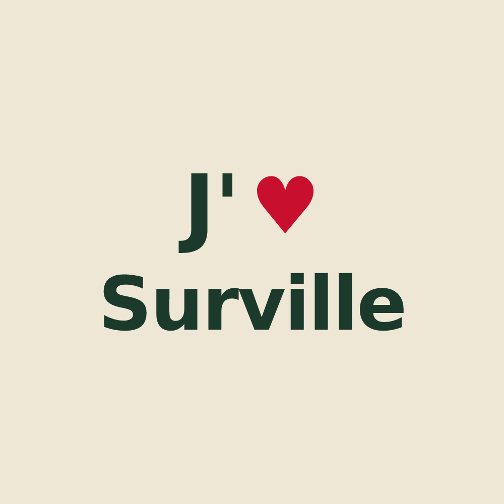 Tote bag personnalisé Surville — design J'aime Surville