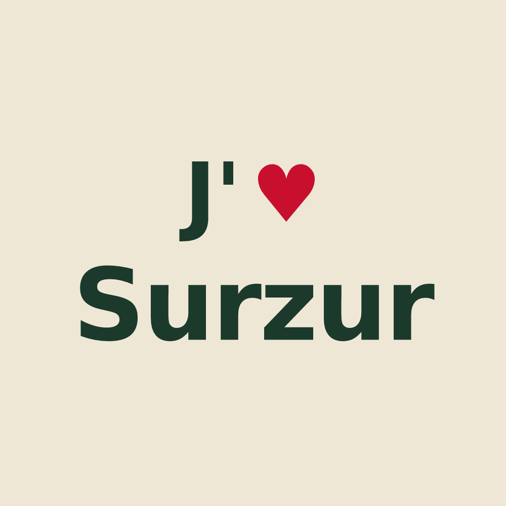 Tote bag personnalisé Surzur — design J'aime Surzur