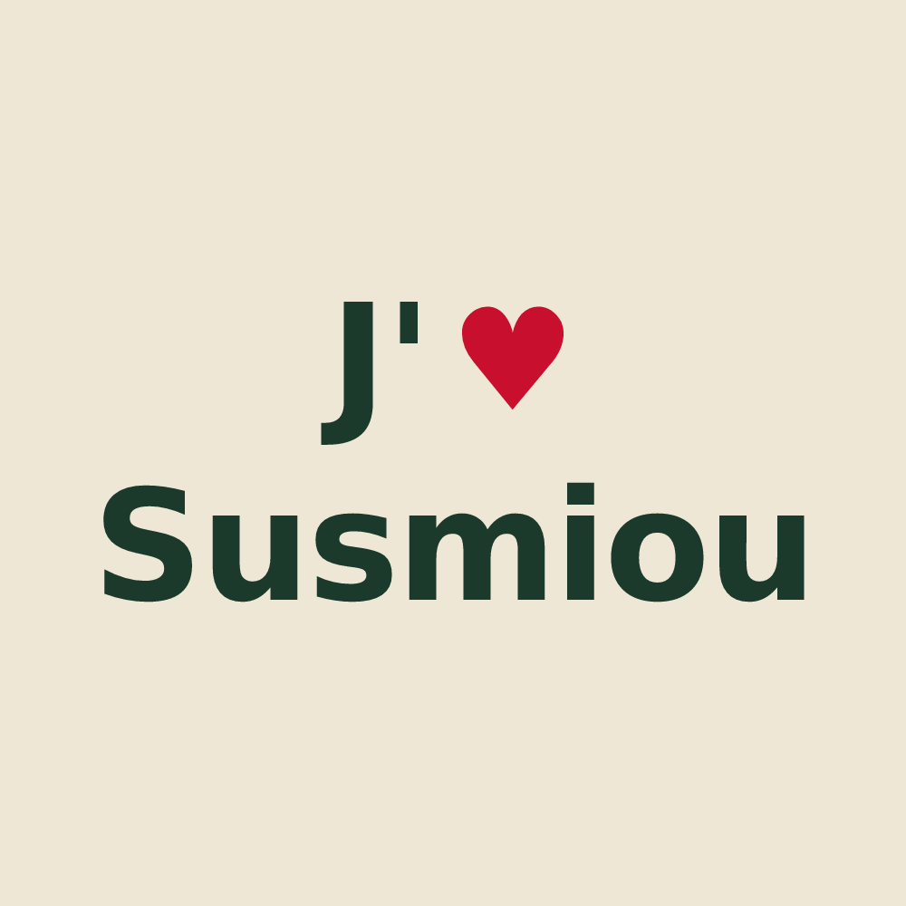 Tote bag personnalisé Susmiou — design J'aime Susmiou