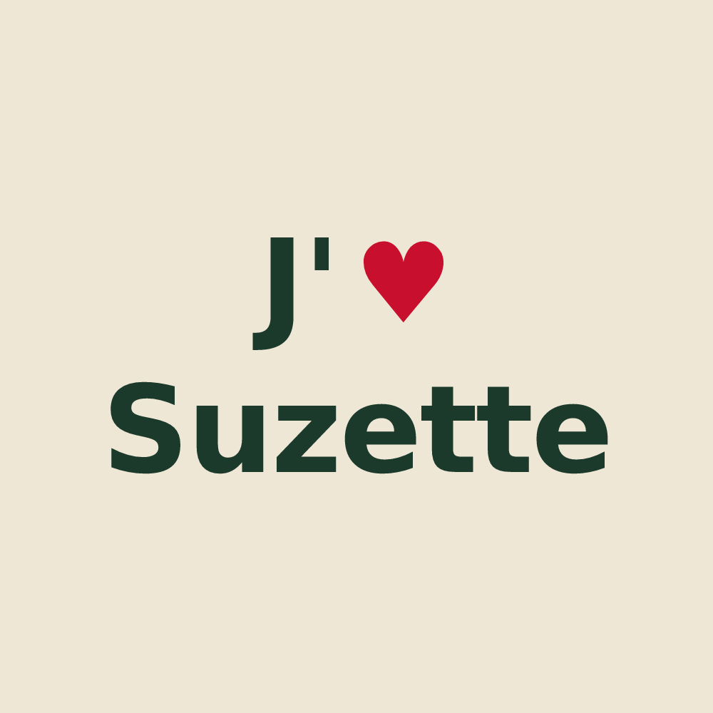 Tote bag personnalisé Suzette — design J'aime Suzette