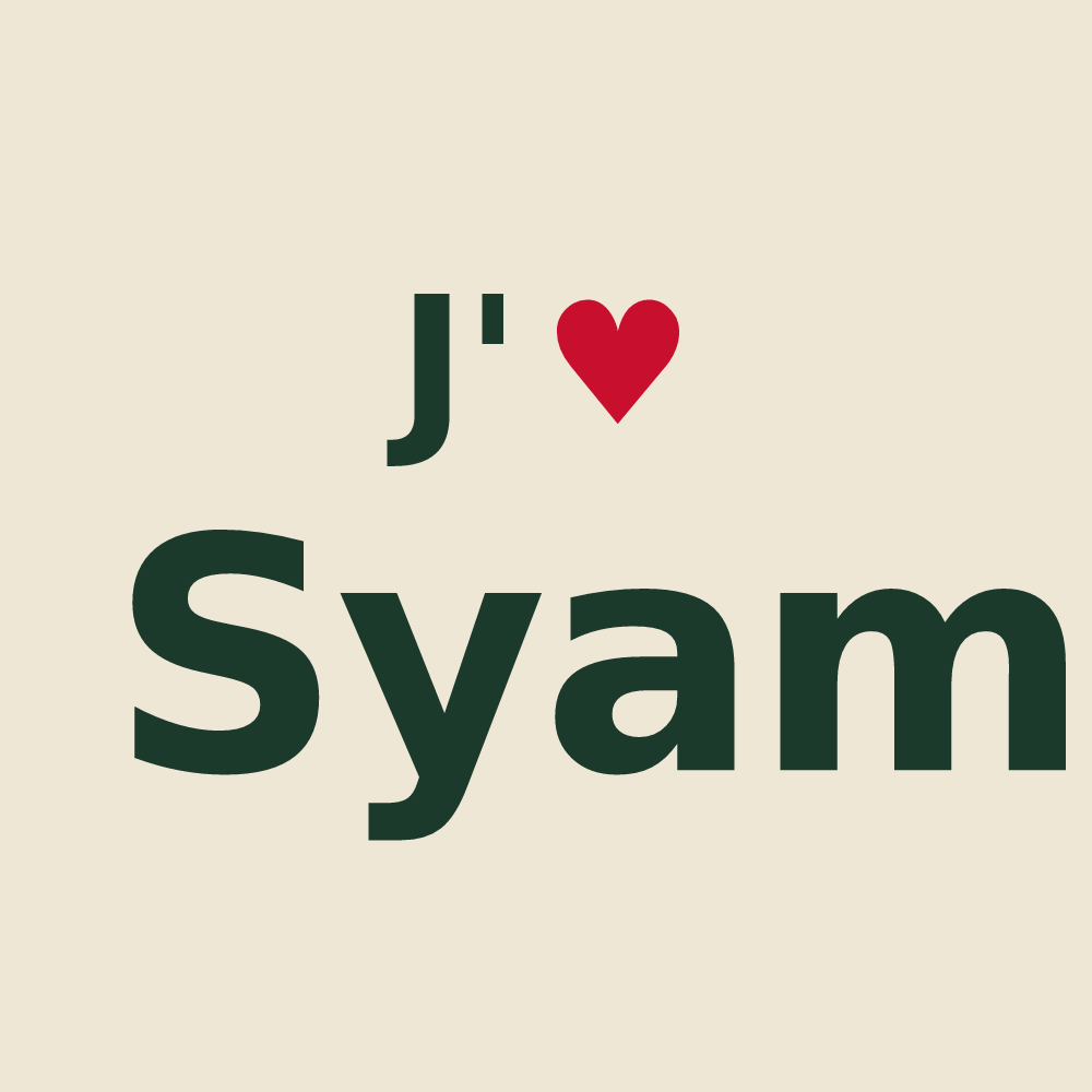 Tote bag personnalisé Syam — design J'aime Syam