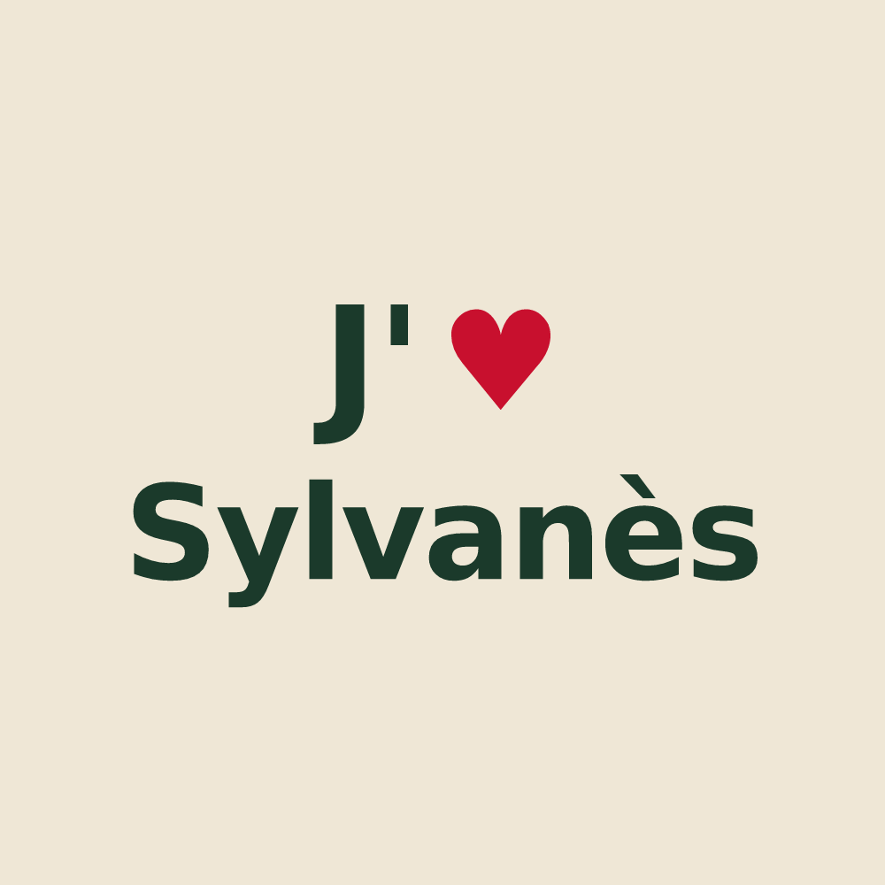 Tote bag personnalisé Sylvanès — design J'aime Sylvanès