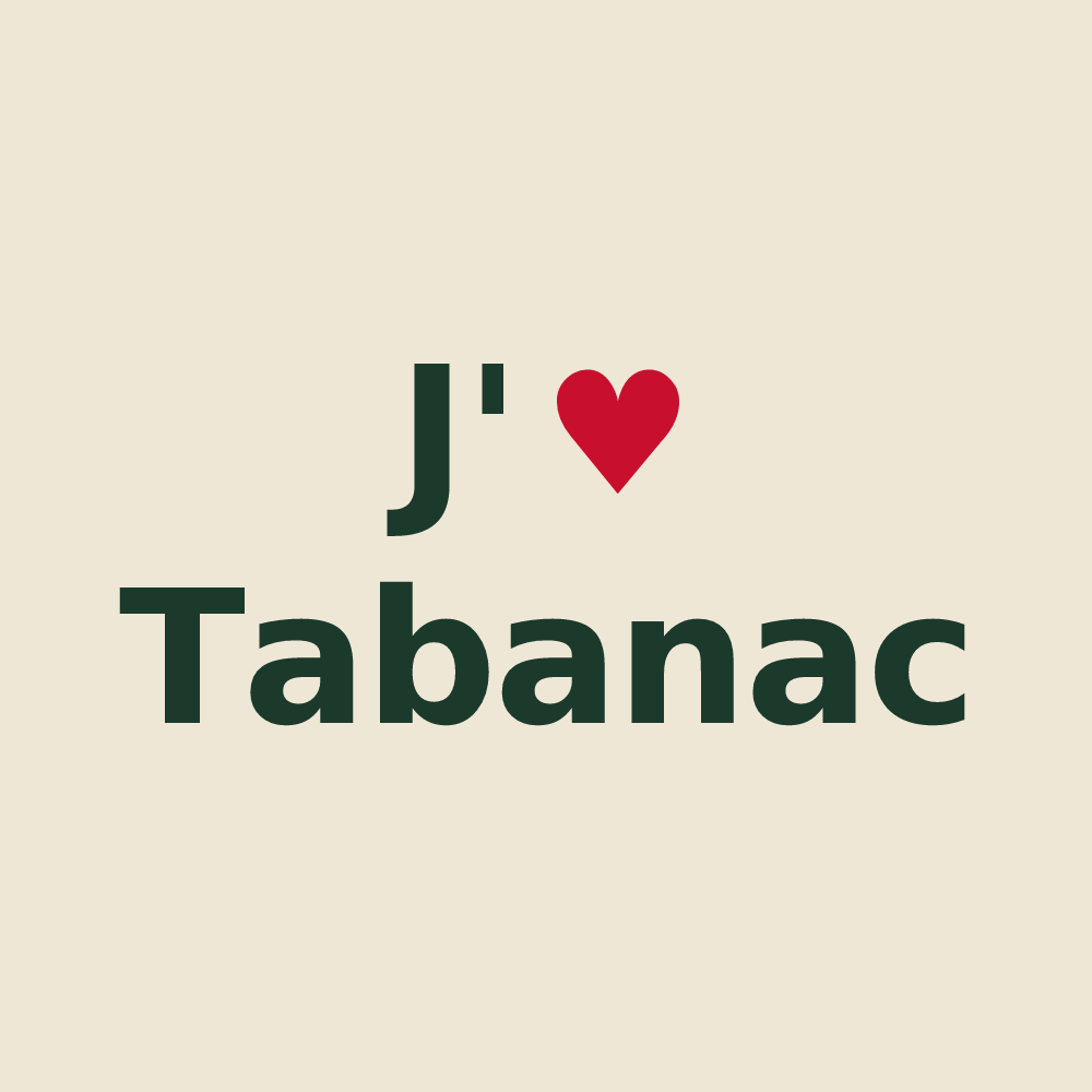 Tote bag personnalisé Tabanac — design J'aime Tabanac