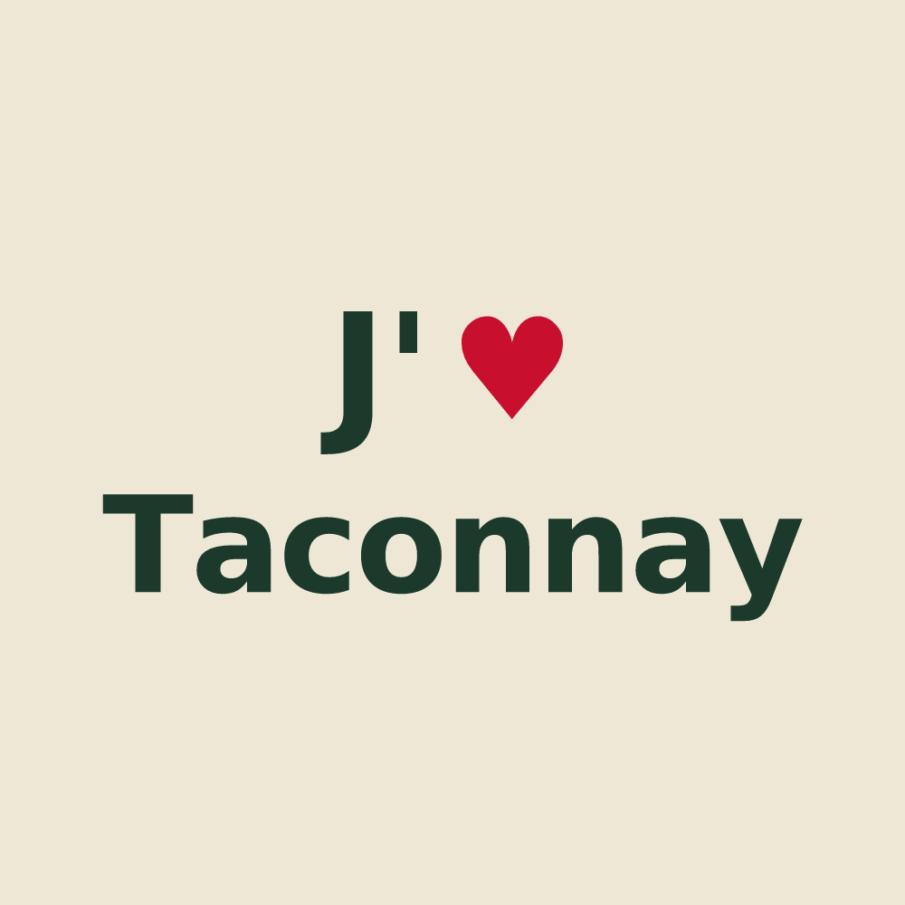 Tote bag personnalisé Taconnay — design J'aime Taconnay