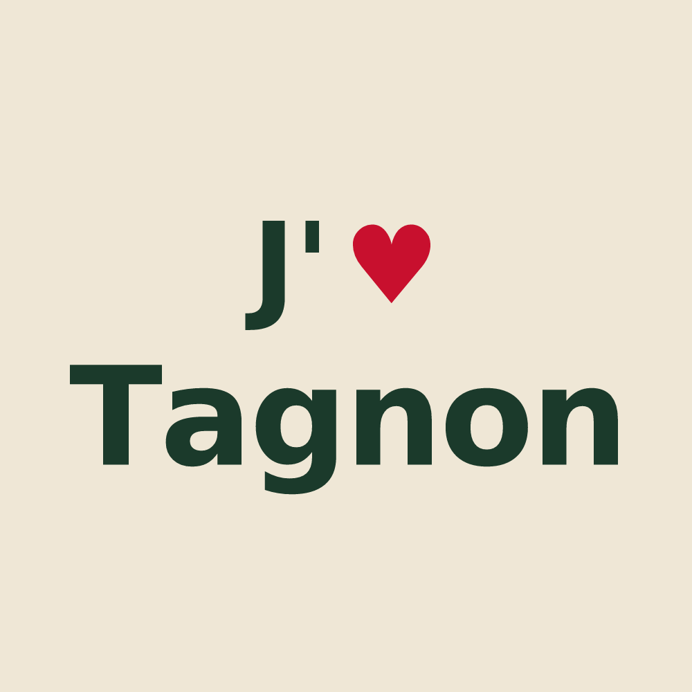 Tote bag personnalisé Tagnon — design J'aime Tagnon