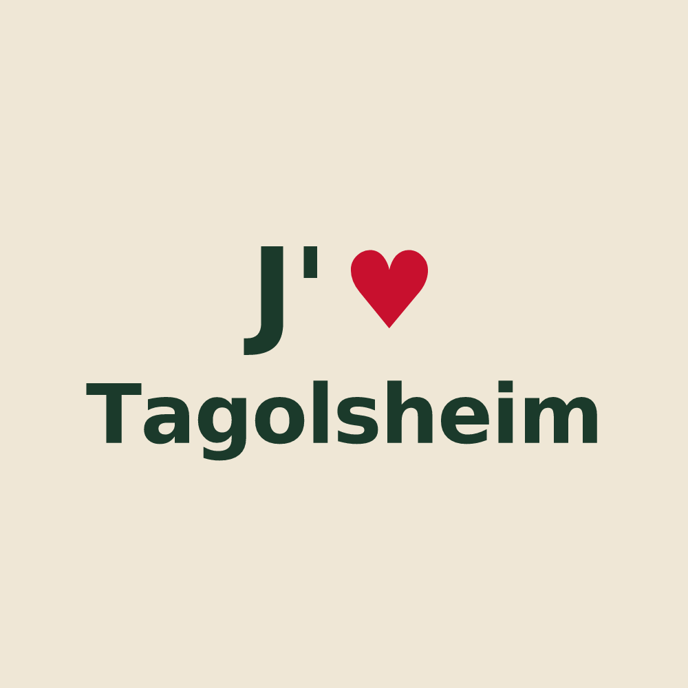Tote bag personnalisé Tagolsheim — design J'aime Tagolsheim