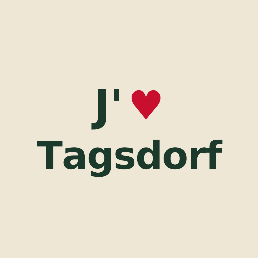 Tote bag personnalisé Tagsdorf — design J'aime Tagsdorf