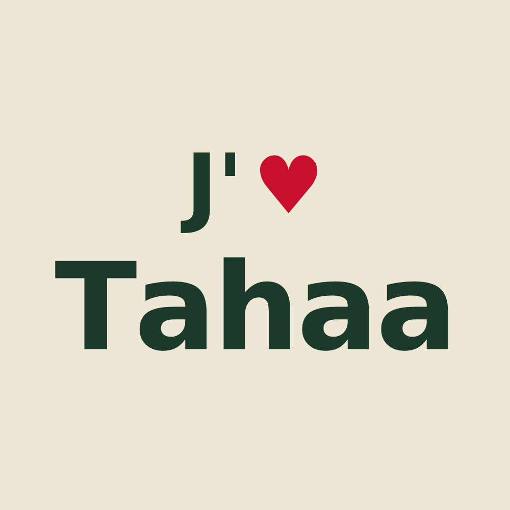 Tote bag personnalisé Tahaa — design J'aime Tahaa