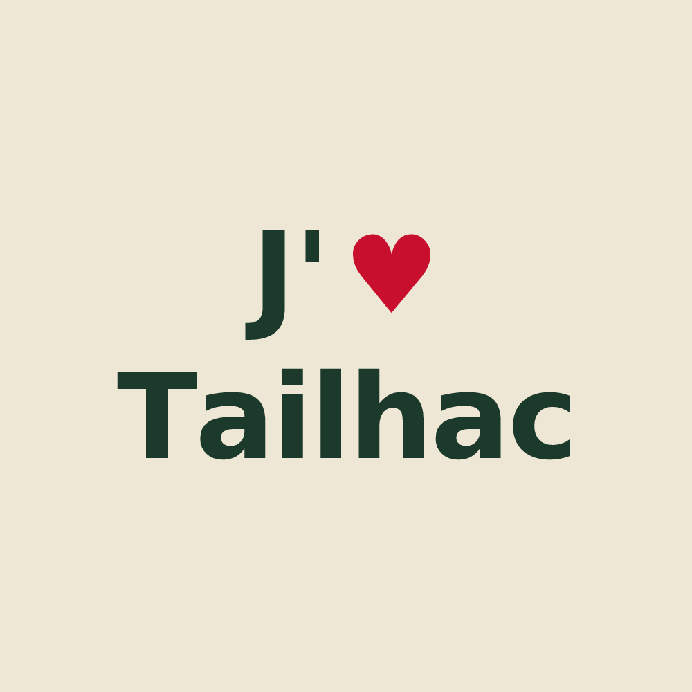 Tote bag personnalisé Tailhac — design J'aime Tailhac