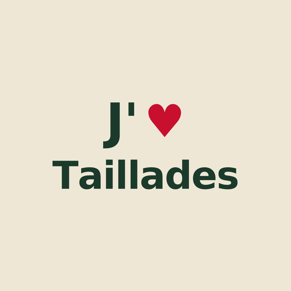 Tote bag personnalisé Taillades — design J'aime Taillades