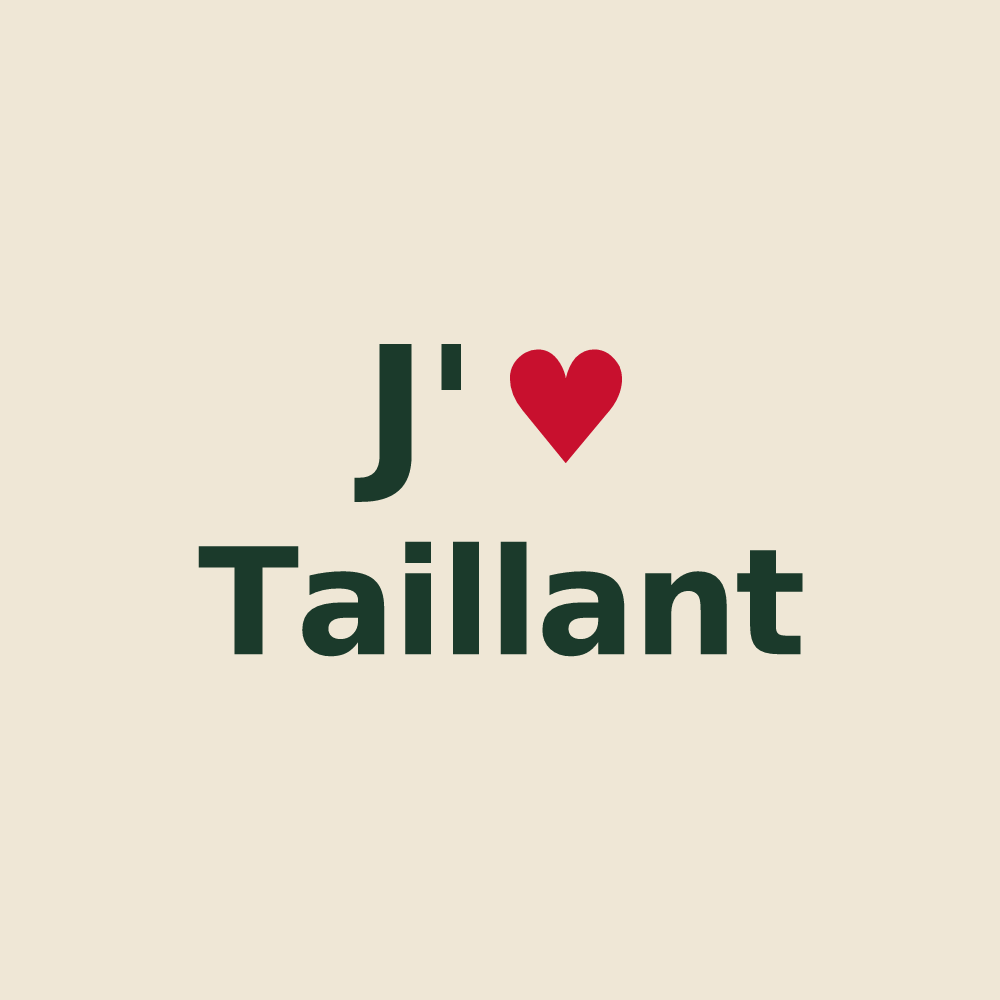 Tote bag personnalisé Taillant — design J'aime Taillant