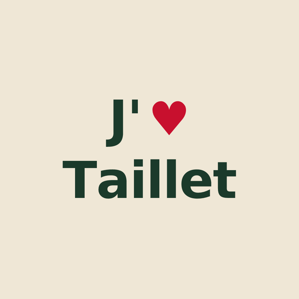Tote bag personnalisé Taillet — design J'aime Taillet