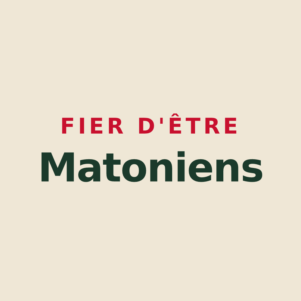 Tote bag « Fier d'être Matoniens » — design pour Taillette