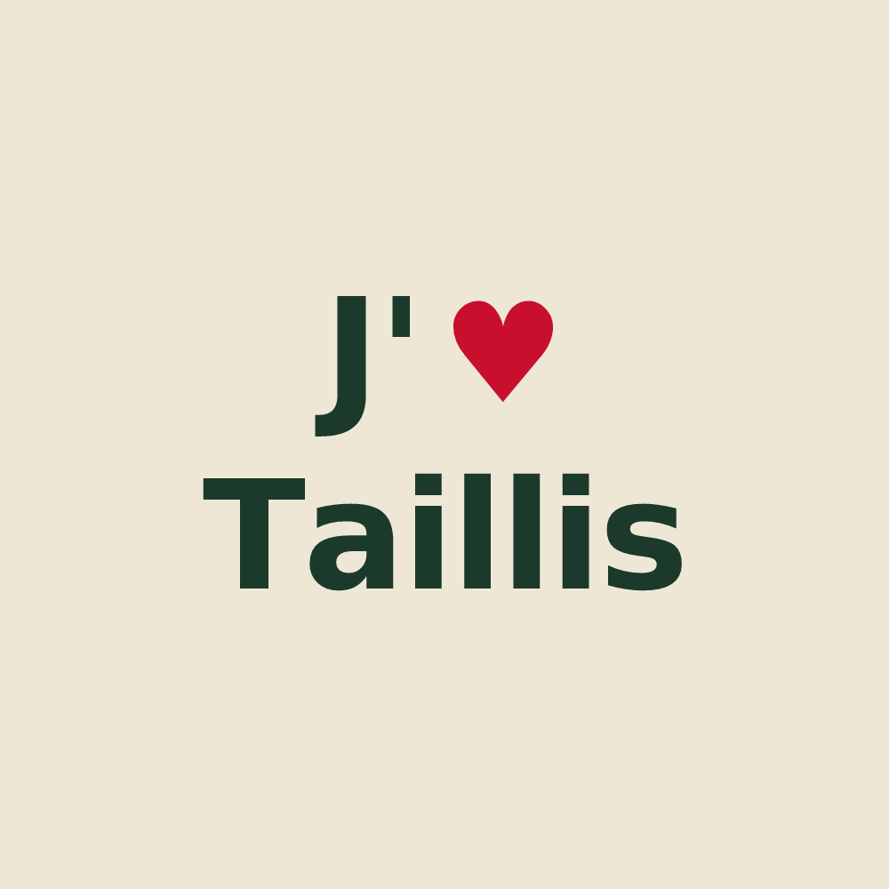 Tote bag personnalisé Taillis — design J'aime Taillis