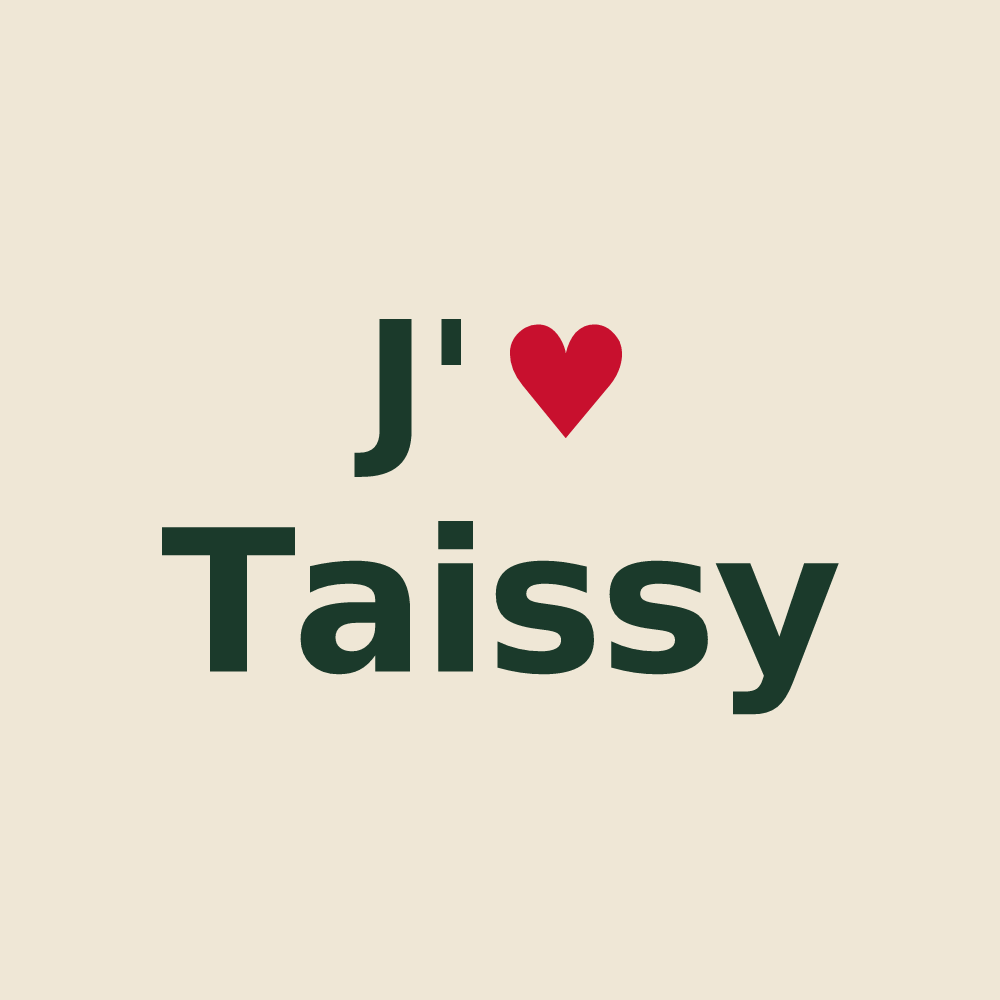 Tote bag personnalisé Taissy — design J'aime Taissy