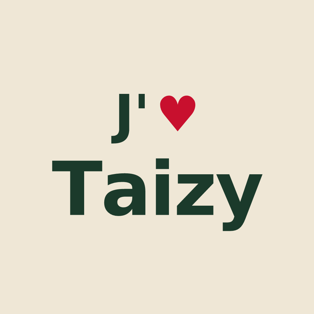 Tote bag personnalisé Taizy — design J'aime Taizy