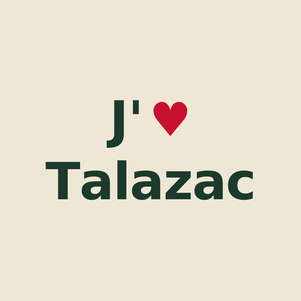 Tote bag personnalisé Talazac — design J'aime Talazac