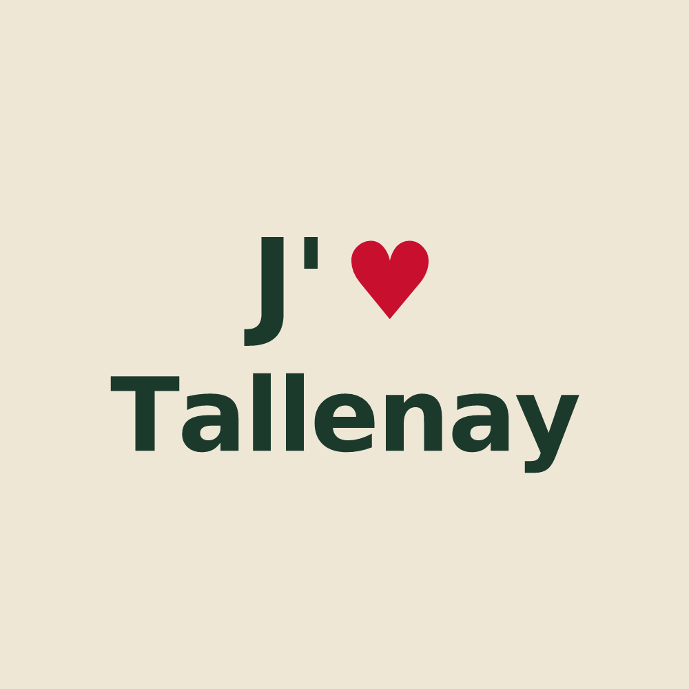 Tote bag personnalisé Tallenay — design J'aime Tallenay