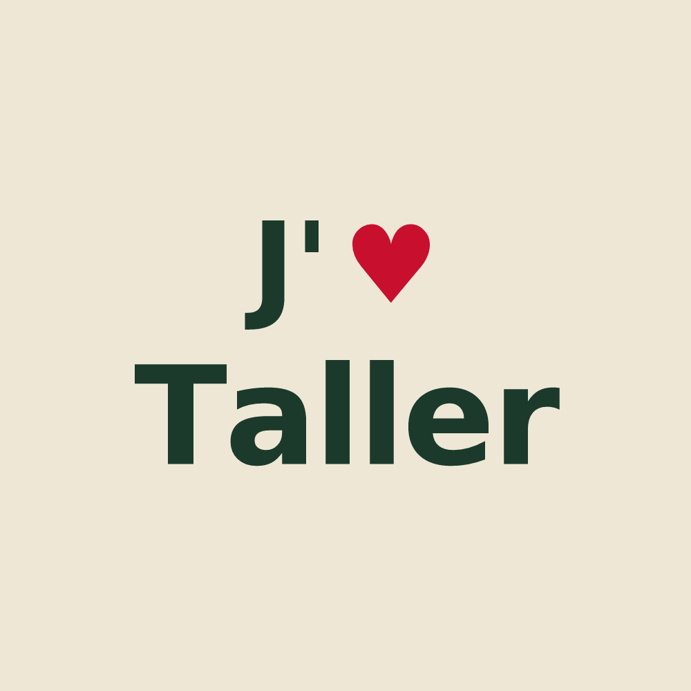 Tote bag personnalisé Taller — design J'aime Taller