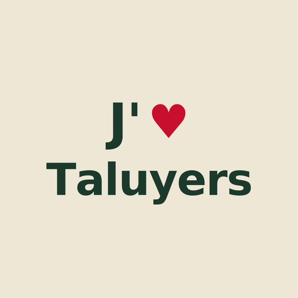 Tote bag personnalisé Taluyers — design J'aime Taluyers