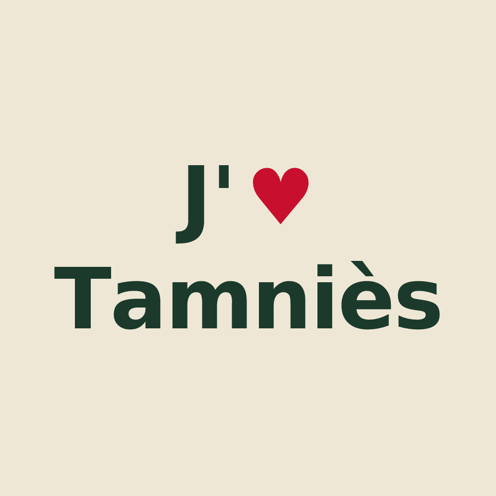 Tote bag personnalisé Tamniès — design J'aime Tamniès