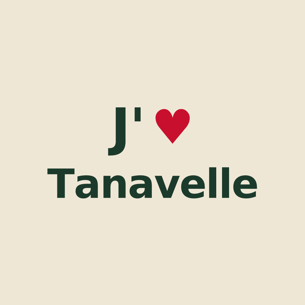 Tote bag personnalisé Tanavelle — design J'aime Tanavelle