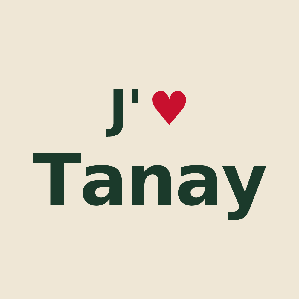Tote bag personnalisé Tanay — design J'aime Tanay