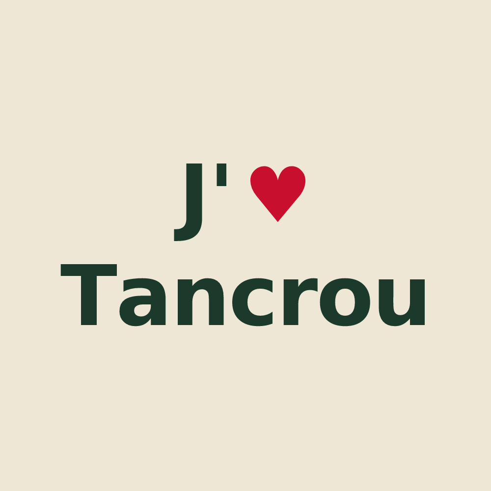 Tote bag personnalisé Tancrou — design J'aime Tancrou