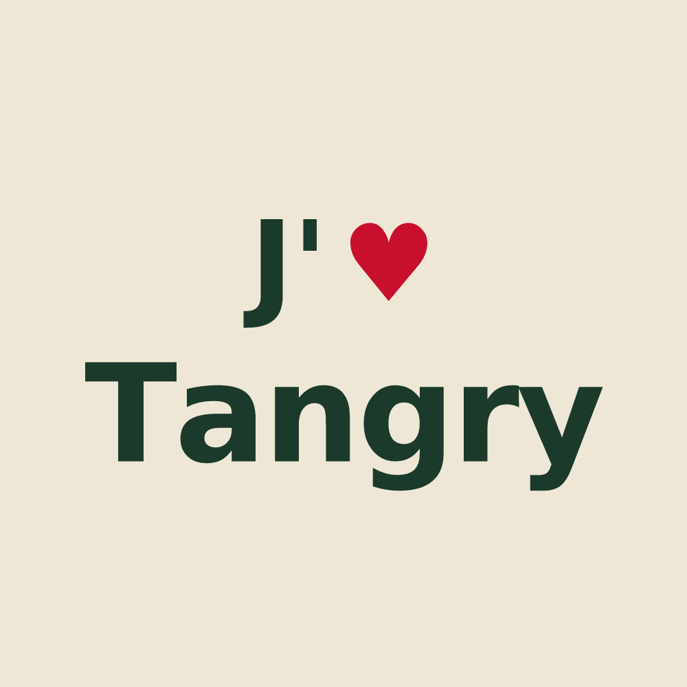 Tote bag personnalisé Tangry — design J'aime Tangry