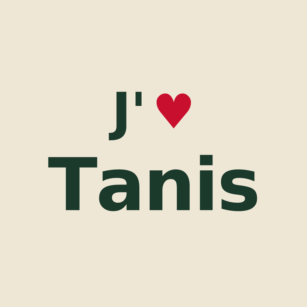 Tote bag personnalisé Tanis — design J'aime Tanis