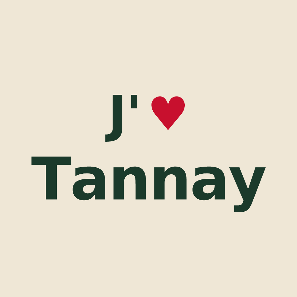 Tote bag personnalisé Tannay — design J'aime Tannay