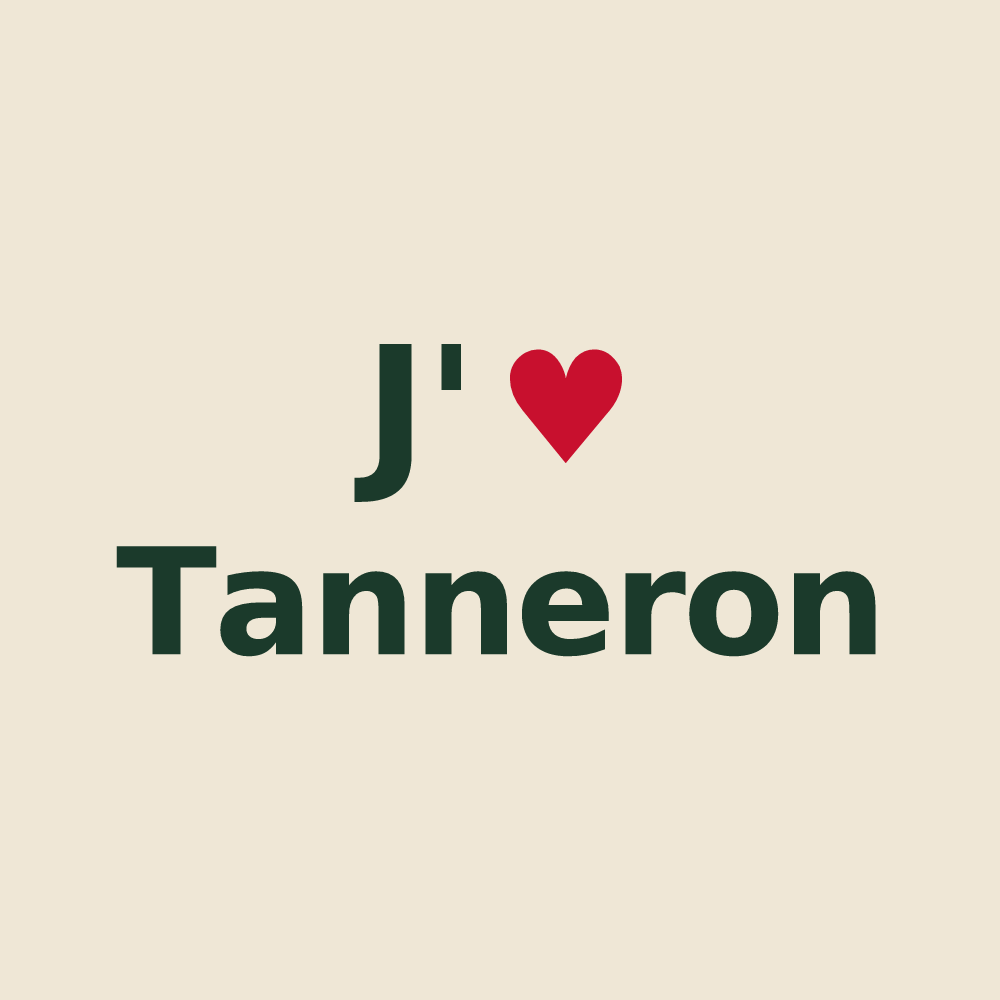Tote bag personnalisé Tanneron — design J'aime Tanneron
