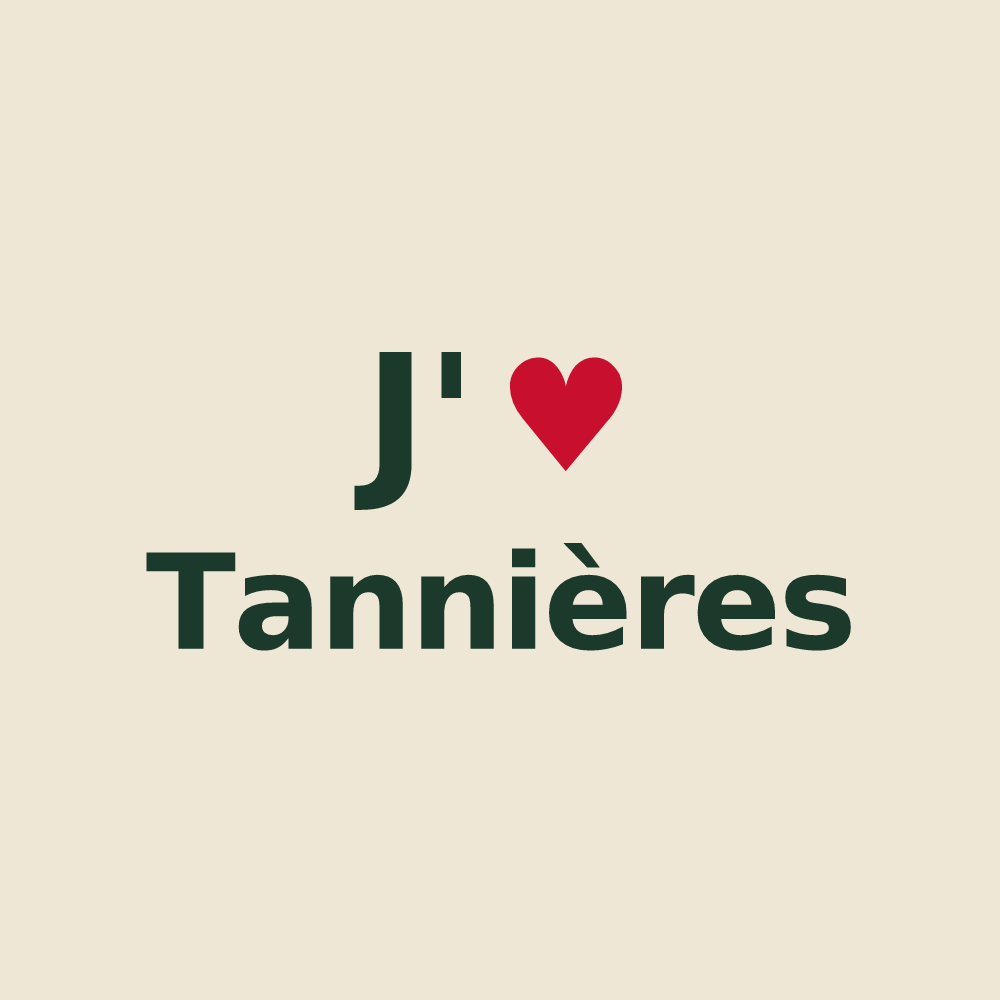 Tote bag personnalisé Tannières — design J'aime Tannières
