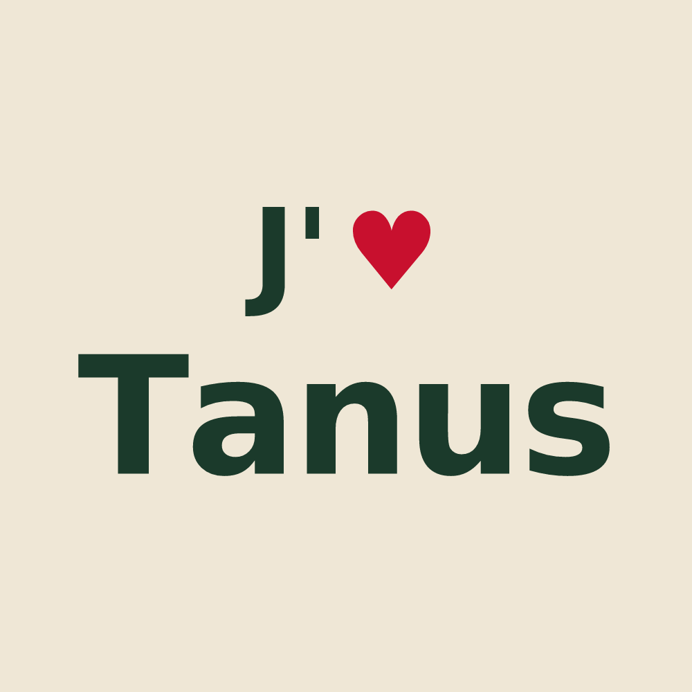 Tote bag personnalisé Tanus — design J'aime Tanus