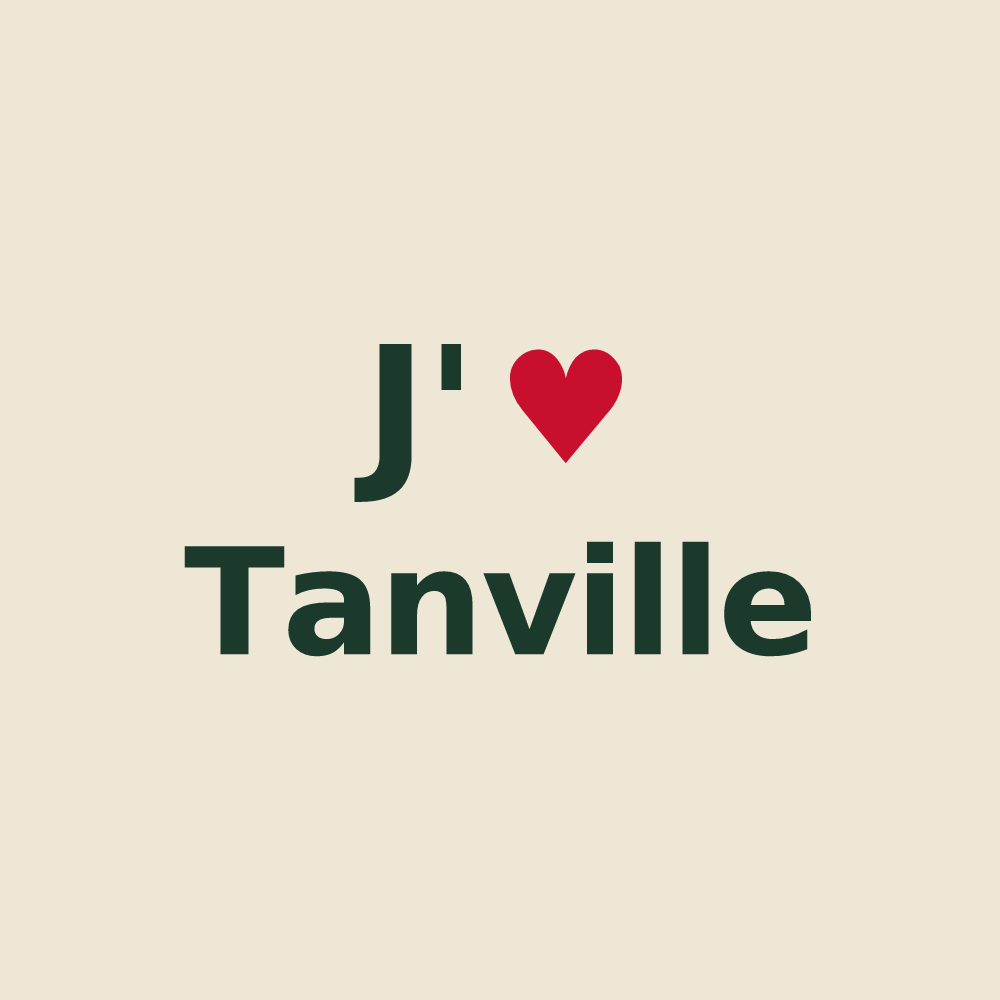 Tote bag personnalisé Tanville — design J'aime Tanville