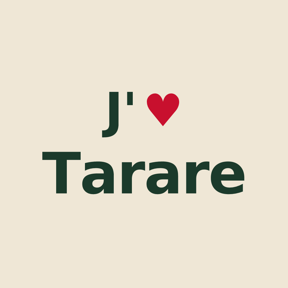 Tote bag personnalisé Tarare — design J'aime Tarare