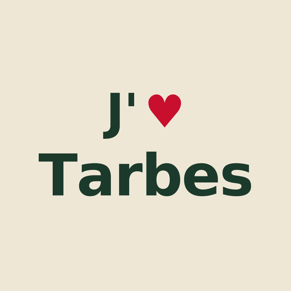 Tote bag personnalisé Tarbes — design J'aime Tarbes