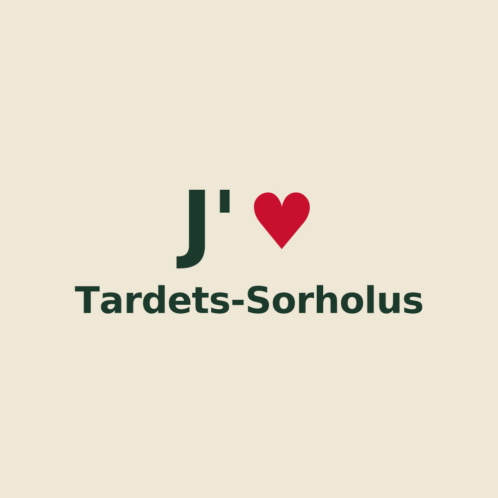 Tote bag personnalisé Tardets-Sorholus — design J'aime Tardets-Sorholus