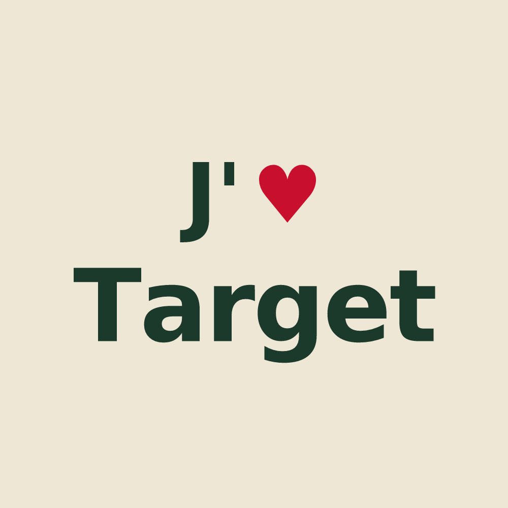 Tote bag personnalisé Target — design J'aime Target