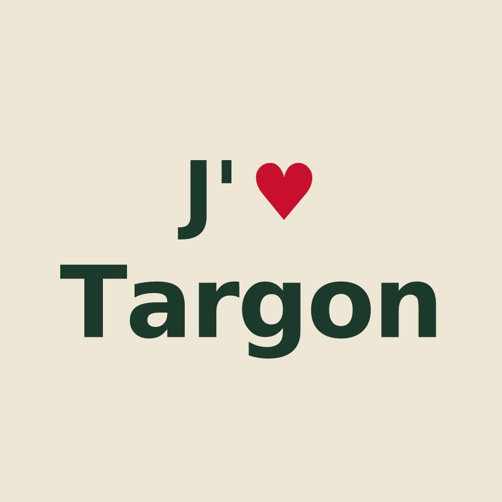 Tote bag personnalisé Targon — design J'aime Targon