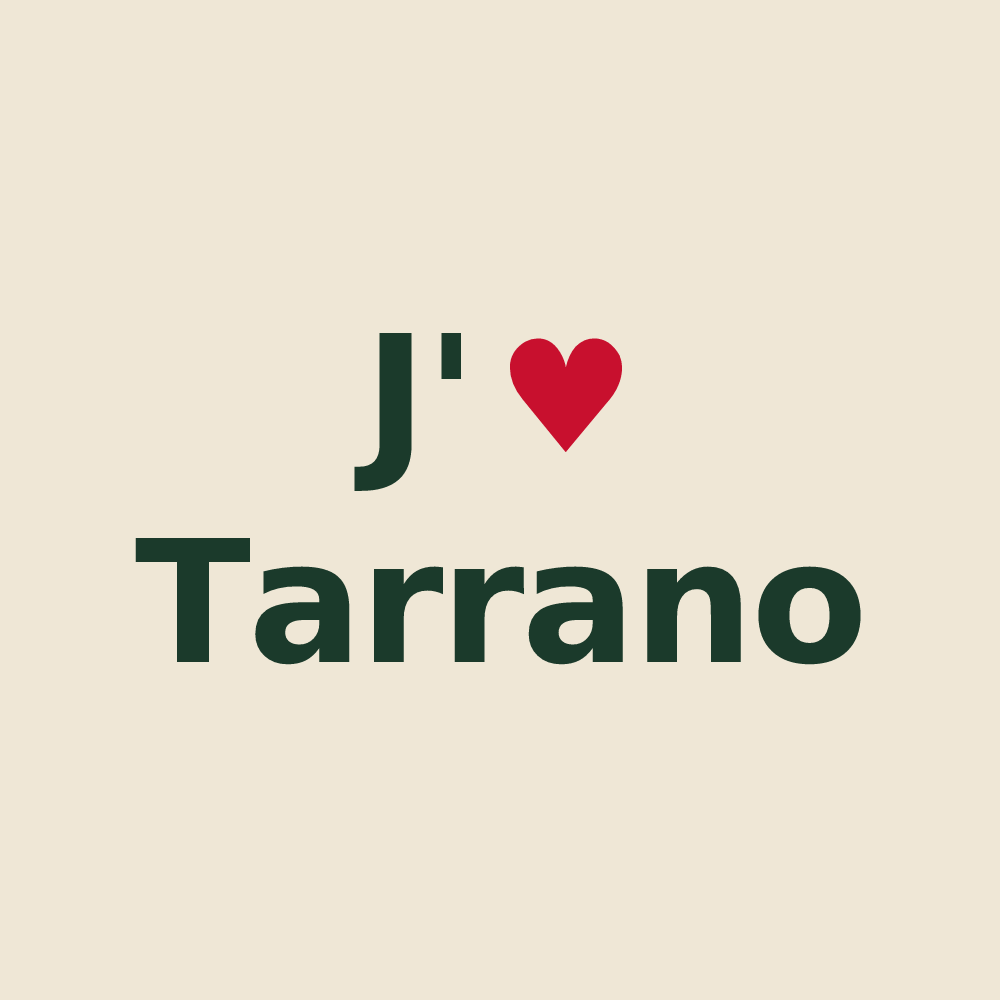Tote bag personnalisé Tarrano — design J'aime Tarrano