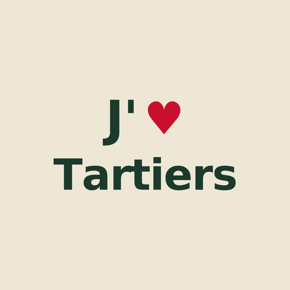 Tote bag personnalisé Tartiers — design J'aime Tartiers