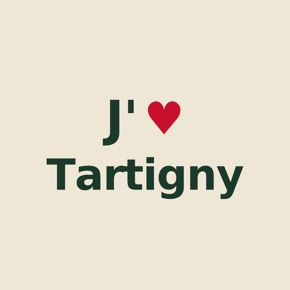 Tote bag personnalisé Tartigny — design J'aime Tartigny