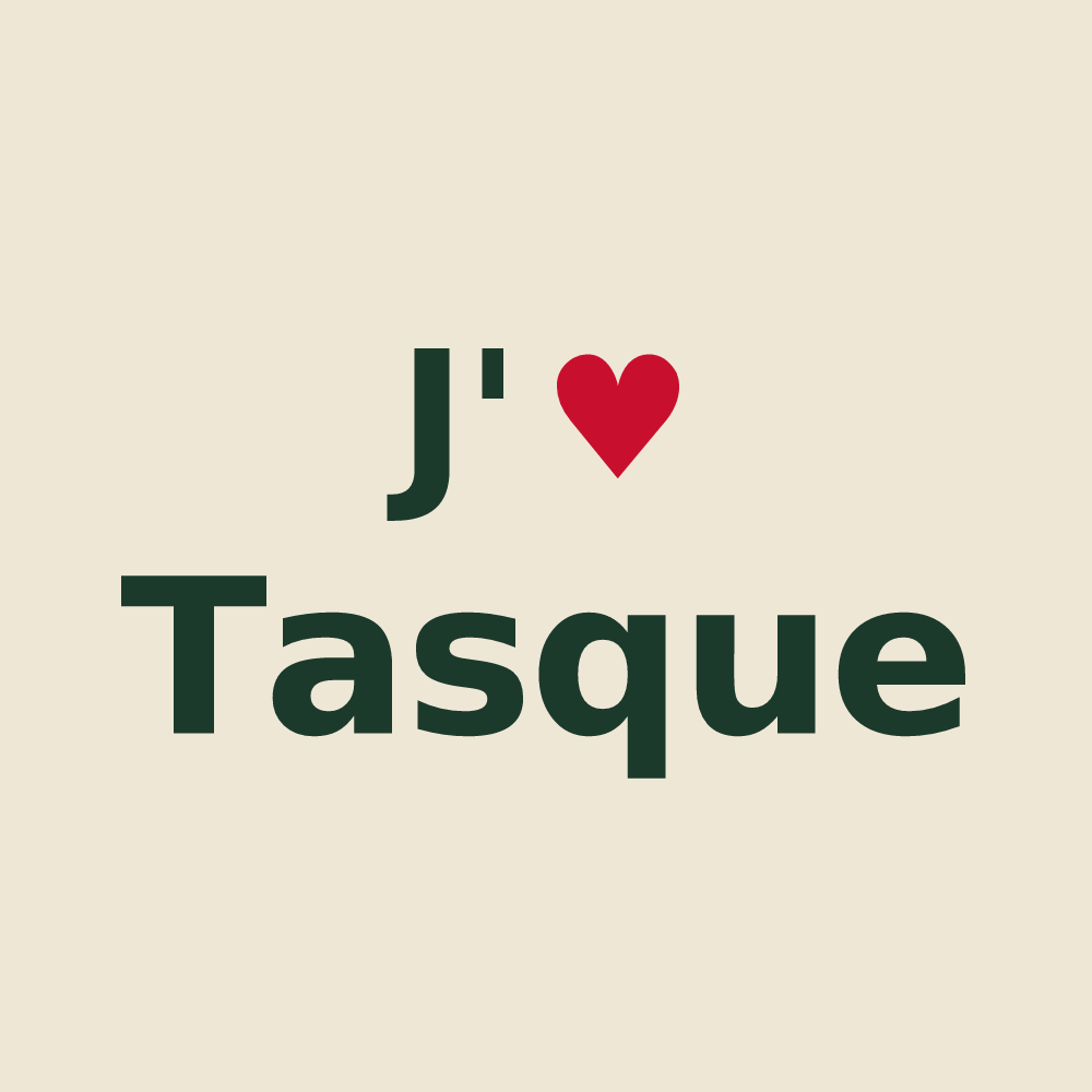 Tote bag personnalisé Tasque — design J'aime Tasque