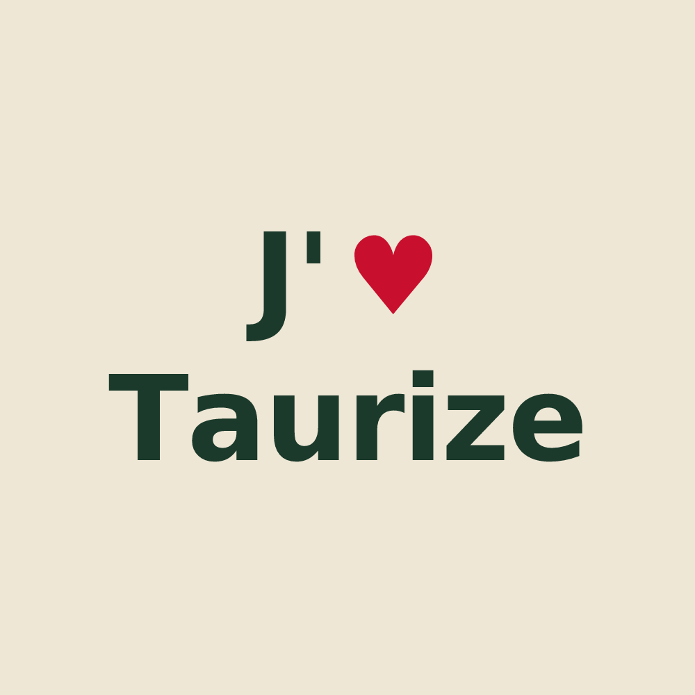 Tote bag personnalisé Taurize — design J'aime Taurize