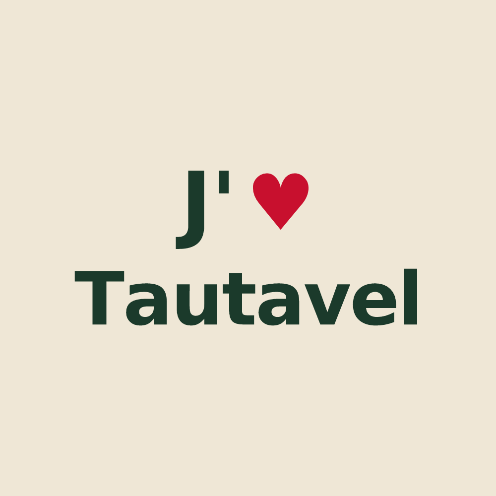 Tote bag personnalisé Tautavel — design J'aime Tautavel