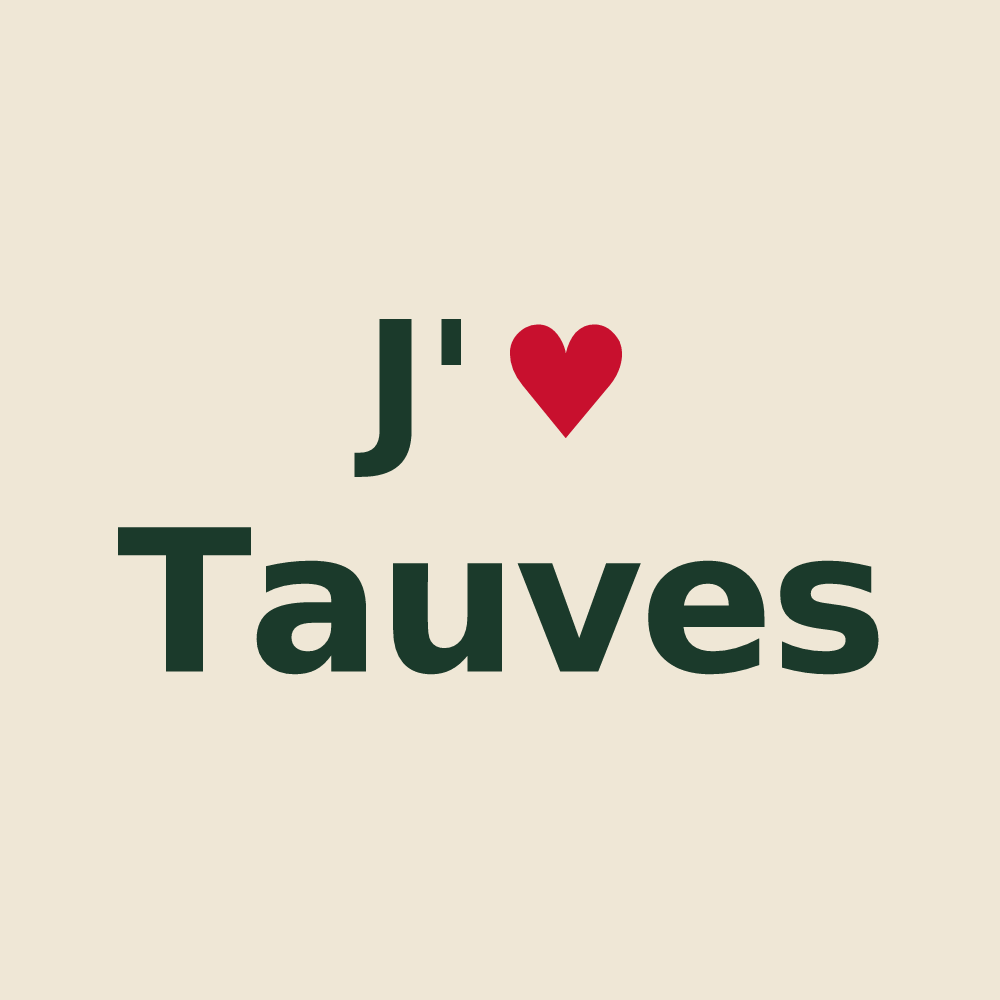 Tote bag personnalisé Tauves — design J'aime Tauves