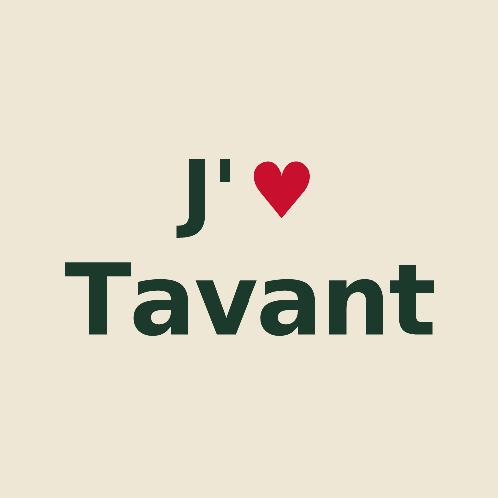 Tote bag personnalisé Tavant — design J'aime Tavant