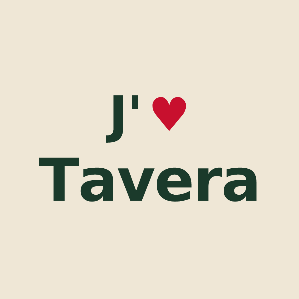 Tote bag personnalisé Tavera — design J'aime Tavera
